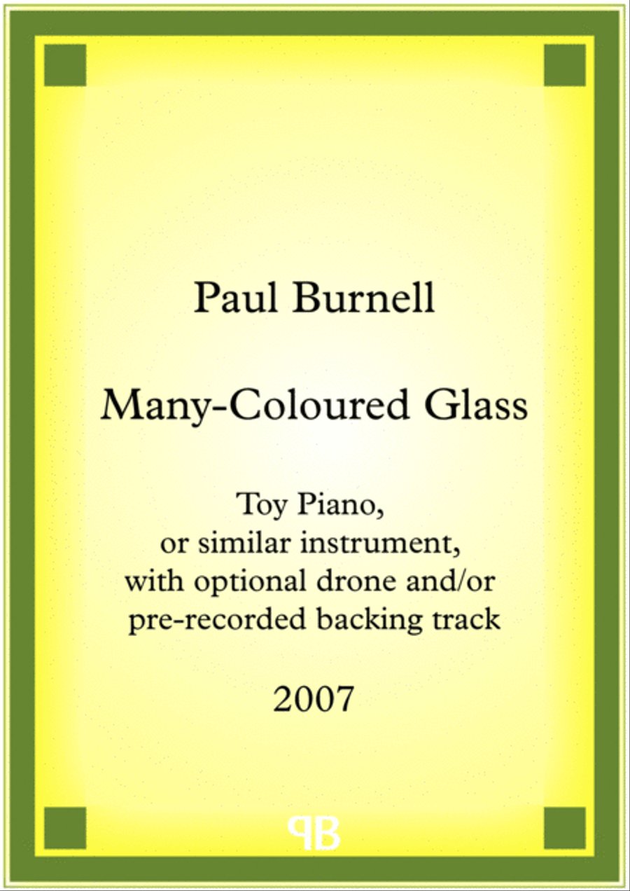 Many-Coloured Glass Easy Piano scores gallery preview page 1