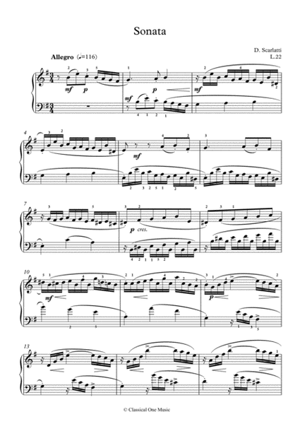 Scarlatti-Sonata in e-minor L.22 K.198(piano) image number null