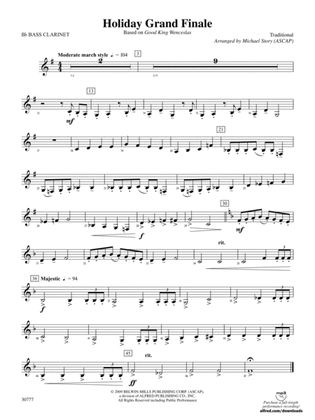 Holiday Grand Finale (Based on "Good King Wenceslas"): B-flat Bass Clarinet