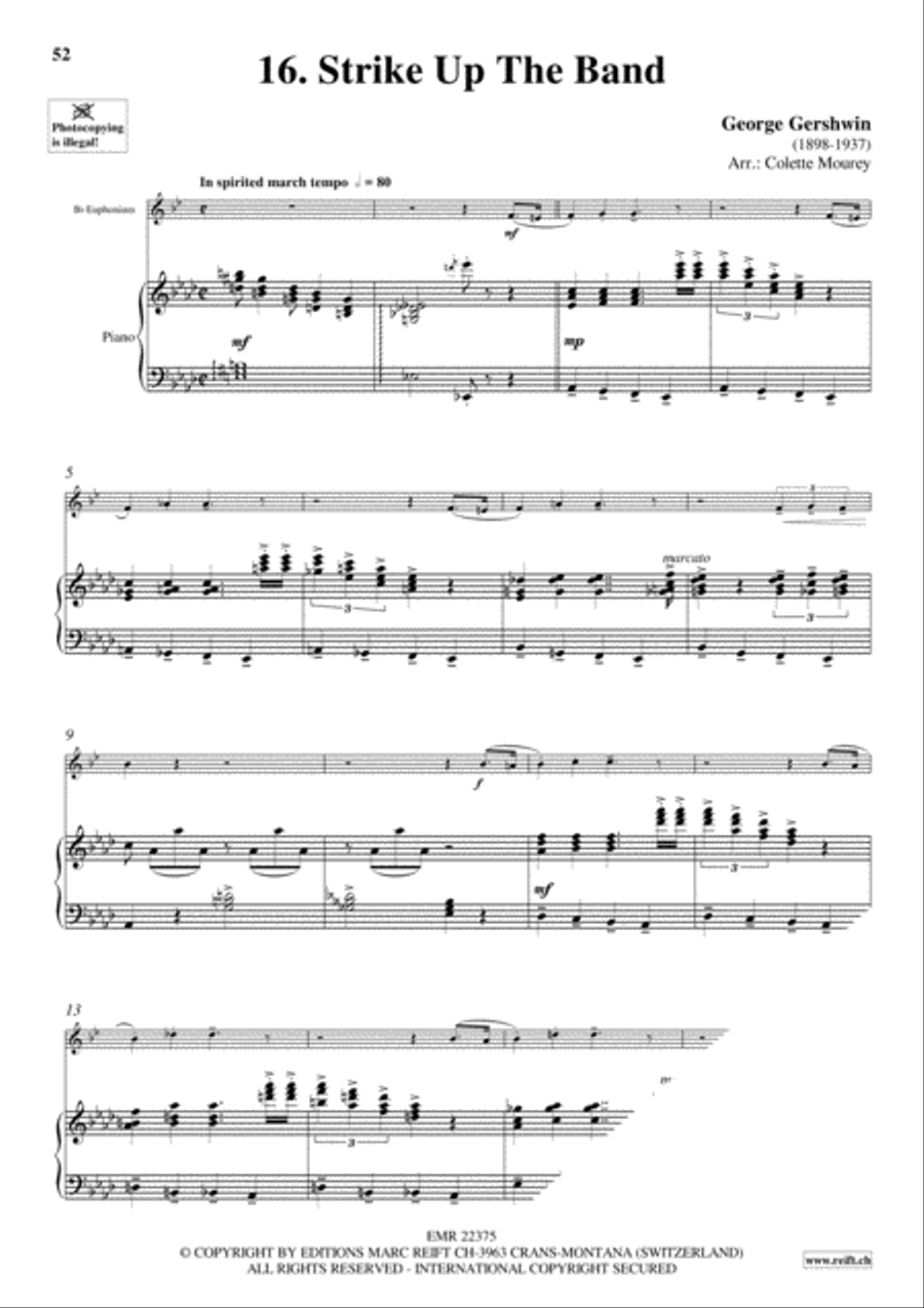 Gershwin 20 Greatest Hits Euphonium scores gallery preview page 18