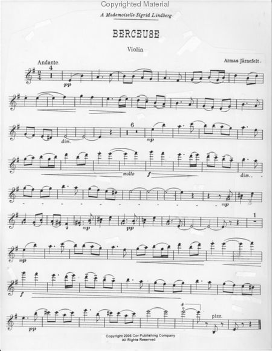 Berecuse Violin Solo scores gallery preview page 2