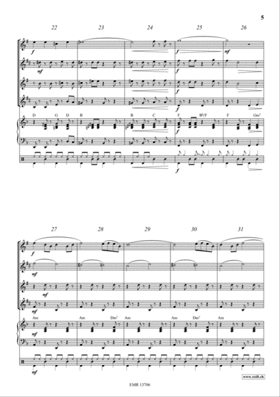 I Got Plenty O' Nuttin' Saxophone Quartet scores gallery preview page 5