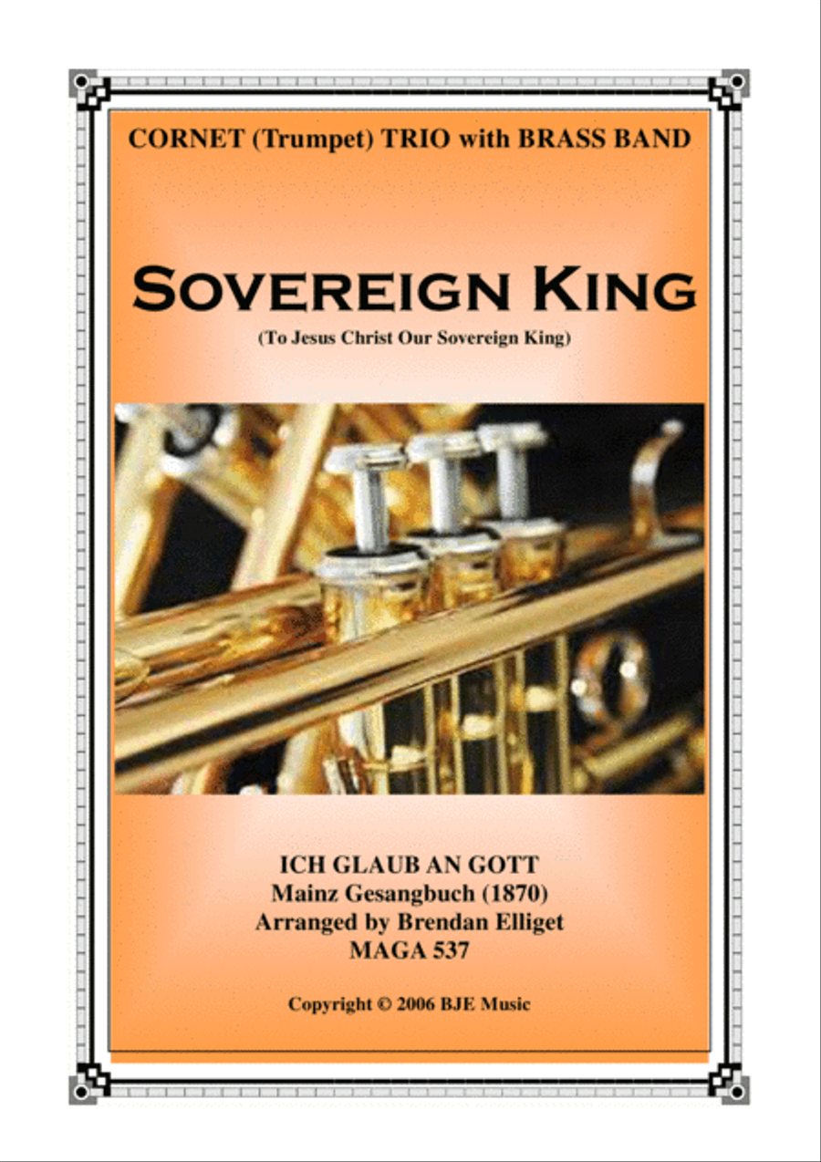 Sovereign King - Cornet Trio and Brass Band Score and Parts PDF Brass Trio scores gallery preview page 1