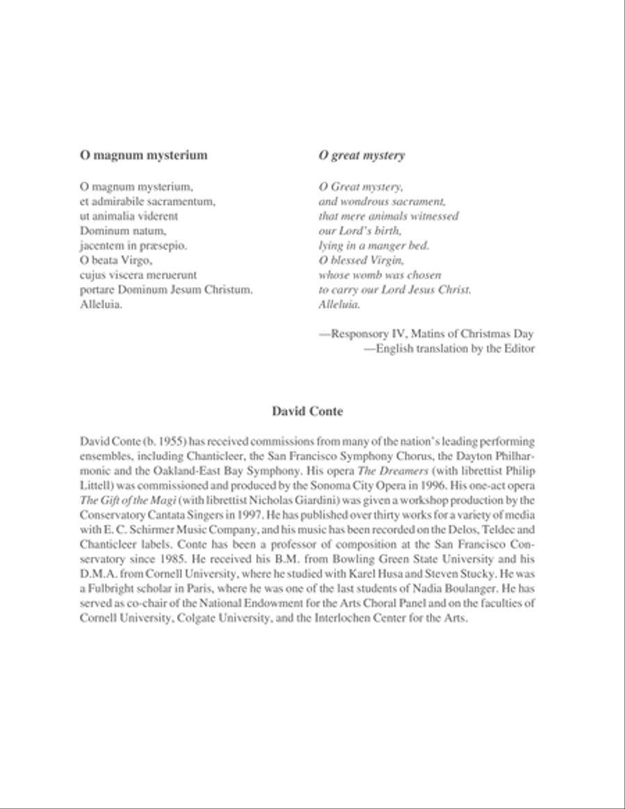 O Magnum Mysterium 4-Part scores gallery preview page 2