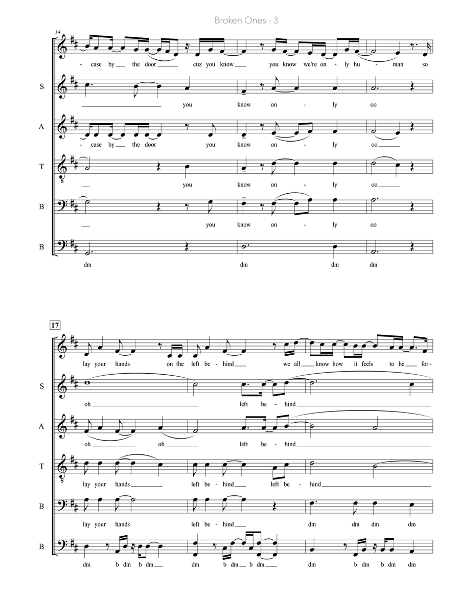Broken Ones Broken Ones A Cappella scores gallery preview page 3