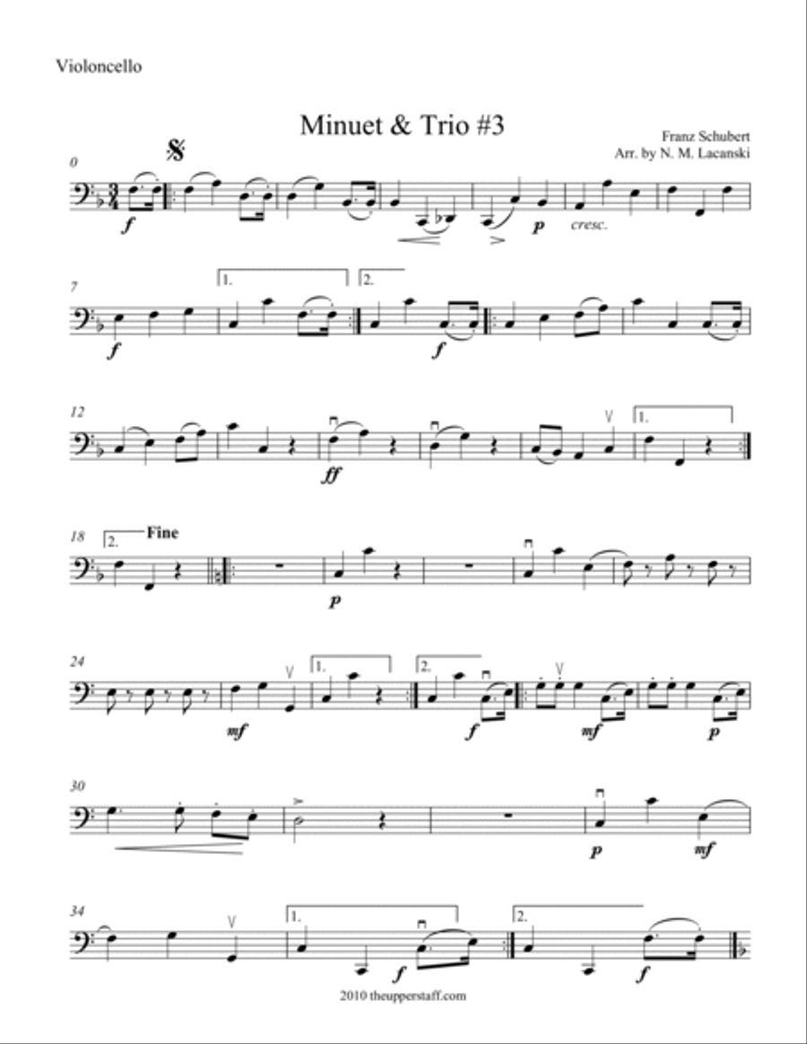 Minuet and Trio #3 Minuet and Trio #3 String Orchestra scores gallery preview page 2