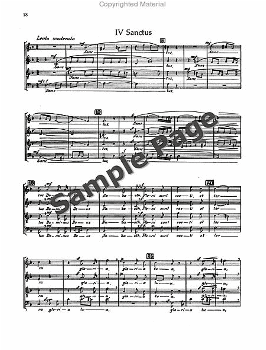 Mass in D Minor 4-Part scores gallery preview page 19