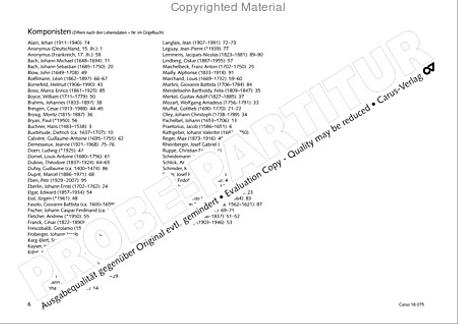 Freiburger Orgelbuch: Stammteil Organ Solo scores gallery preview page 7