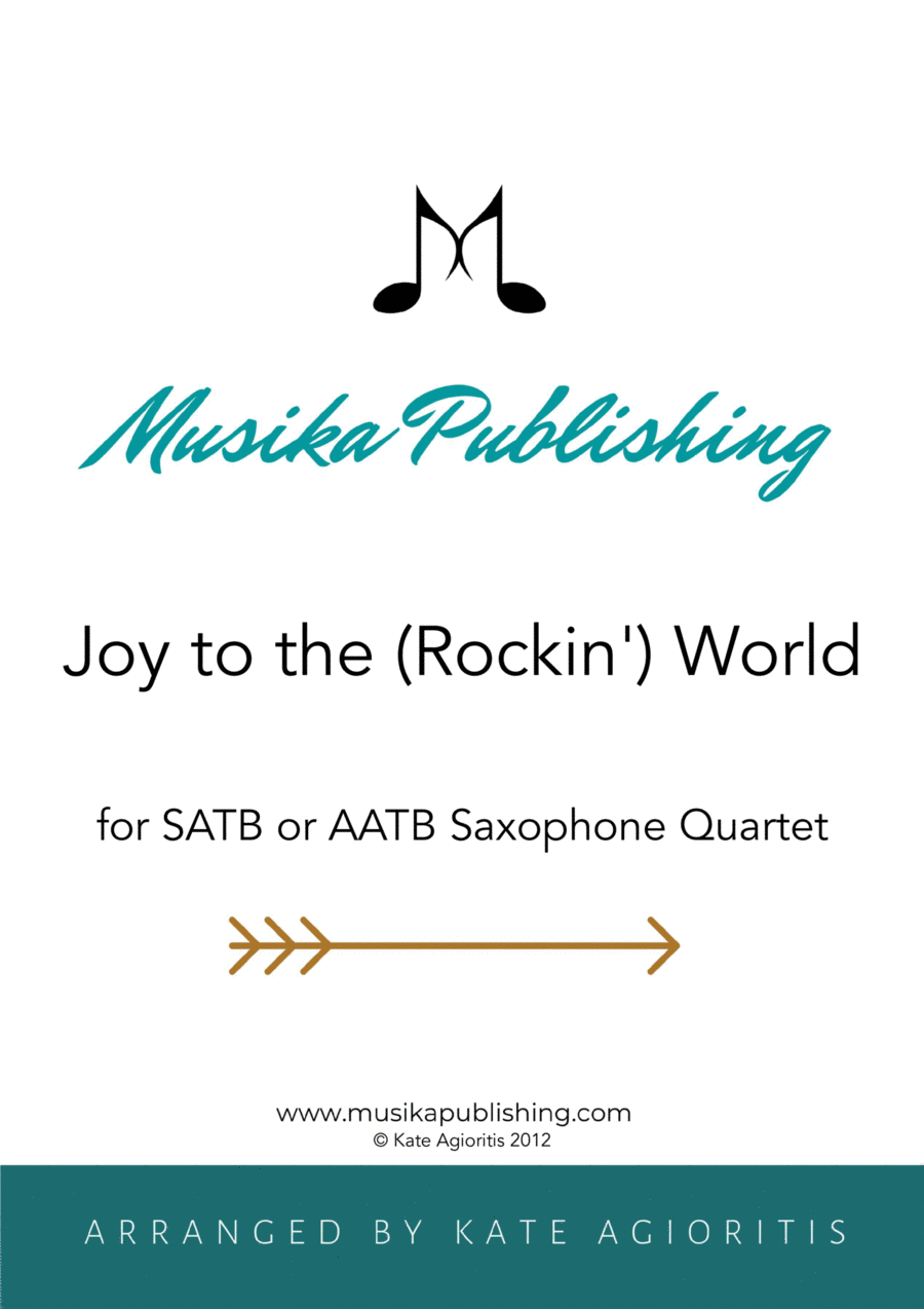 Joy to the (Rockin') World - Rock Carol for Saxophone Quartet Saxophone Quartet scores gallery preview page 1