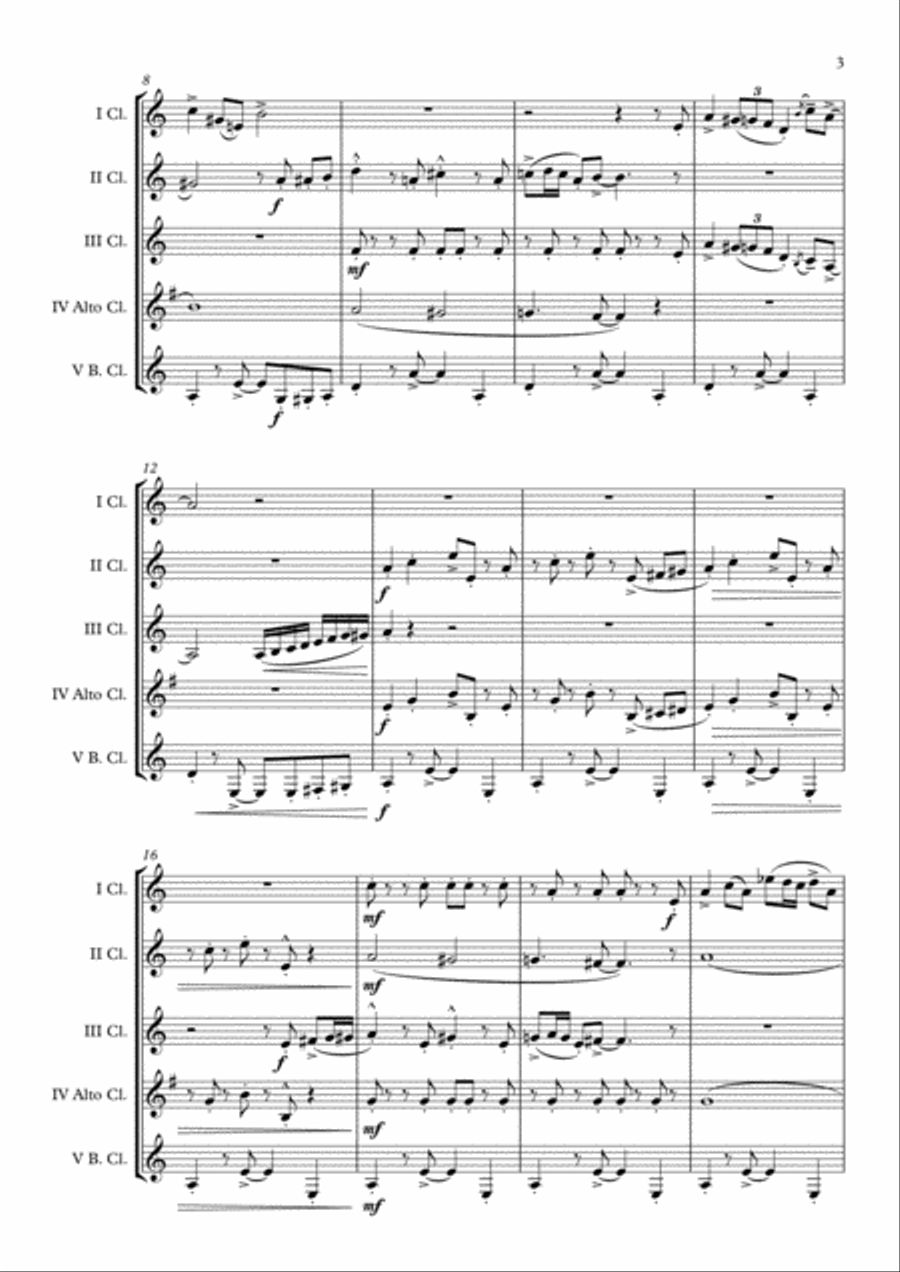 Sex And The City Theme Sex And The City Theme Clarinet Choir scores gallery preview page 4