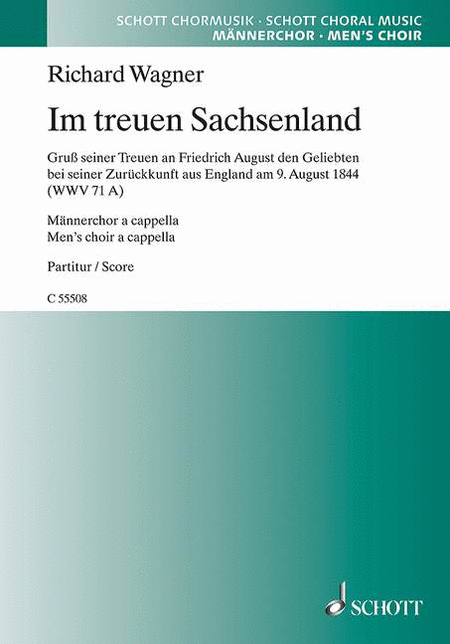 Im Treuen Sachsenland Wwv 71a Ttbb A Cappella, German