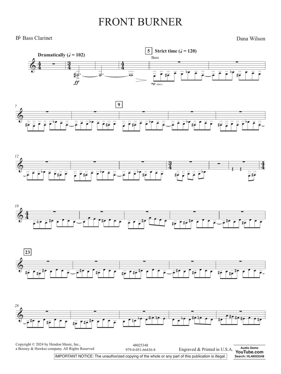 Front Burner - Bb Bass Clarinet