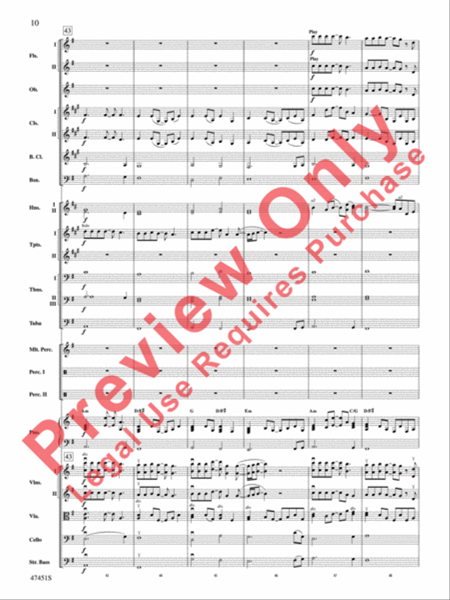 Shallow (from A Star Is Born) Full Orchestra scores gallery preview page 11