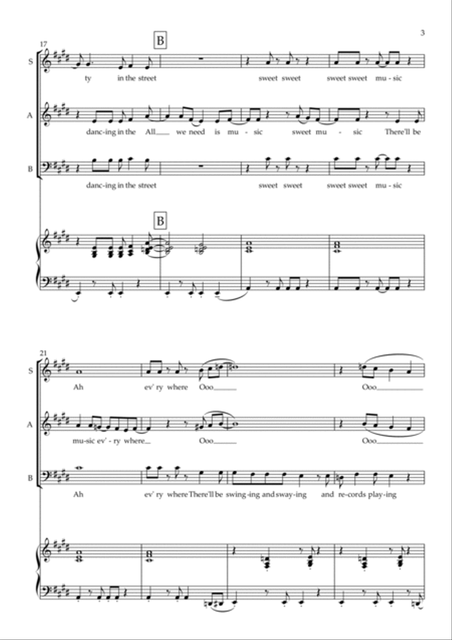 Dancing In The Street Dancing In The Street 3-Part scores gallery preview page 4