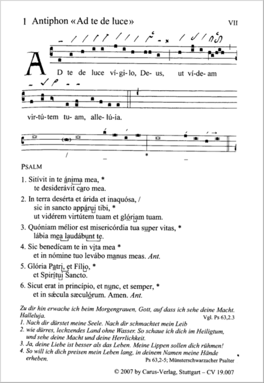 In hymnis et canticis. Gregorian chant collection