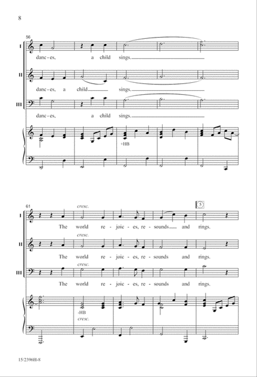 A Star Dances, an Angel Sings 3-Part scores gallery preview page 9