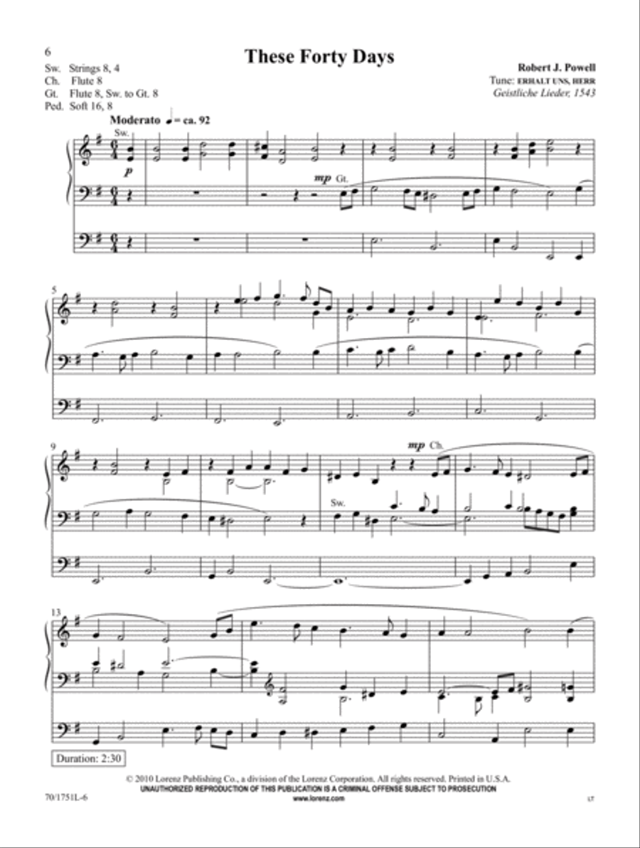 From Penitence to Glory Organ Solo scores gallery preview page 3
