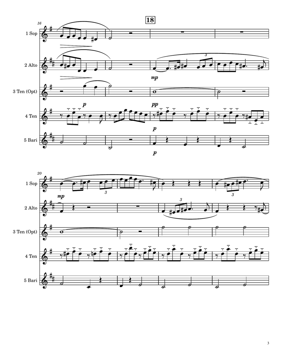 Pavane, Op. 50 Saxophone Quintet scores gallery preview page 4
