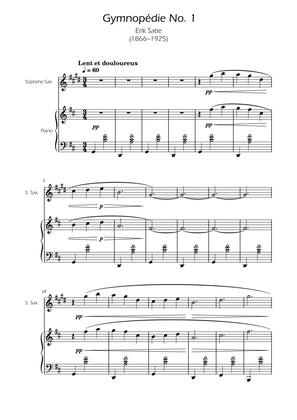 Gymnopedie No. 1 - Soprano Sax Solo w/ Piano