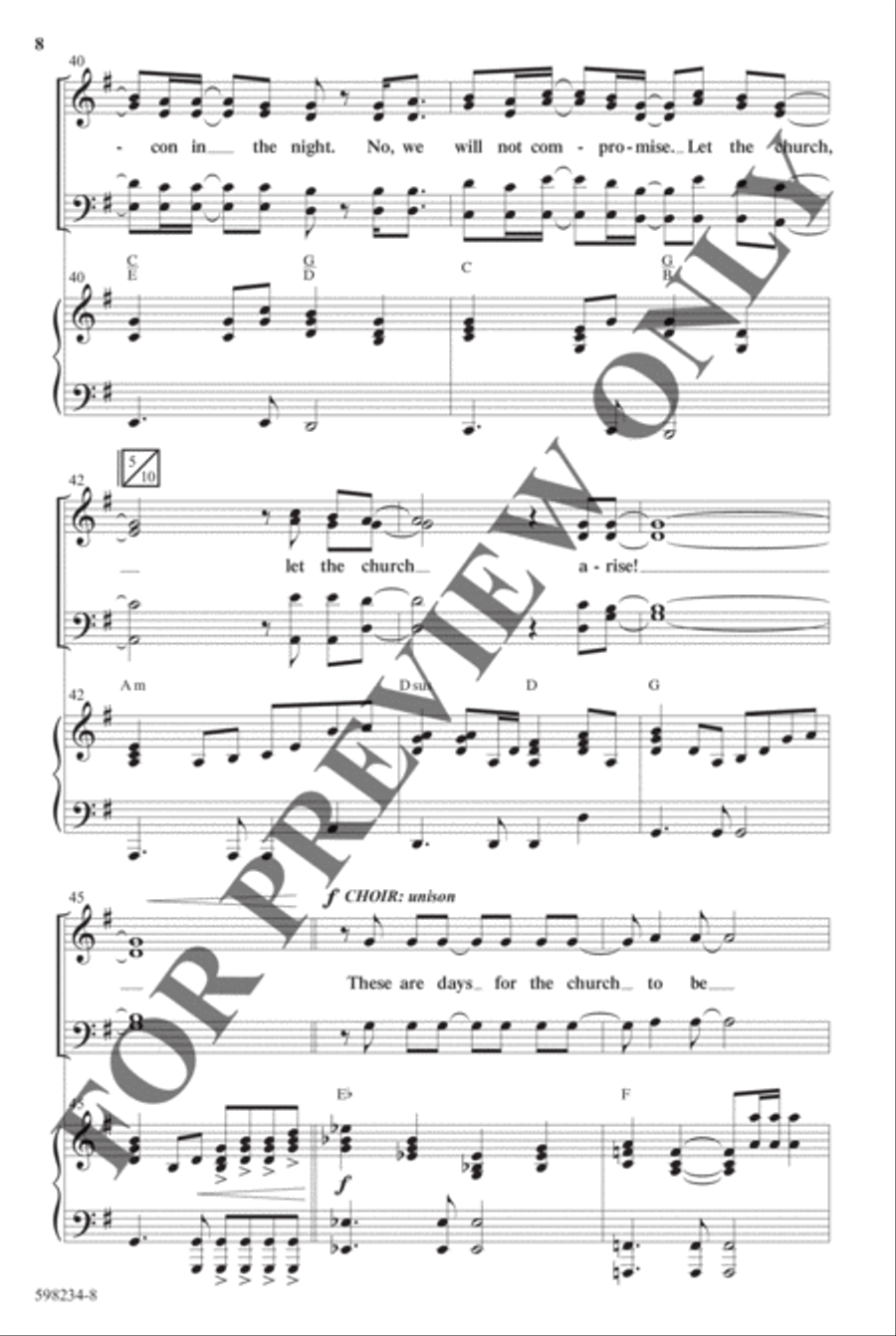 Let the Church Arise - Anthem Choir scores gallery preview page 8