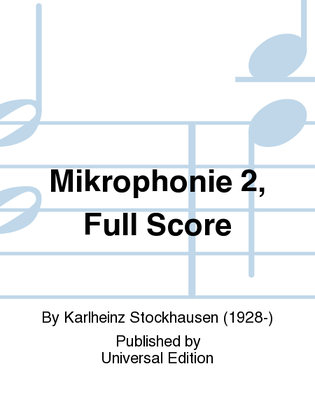 Mikrophonie 2, Full Score