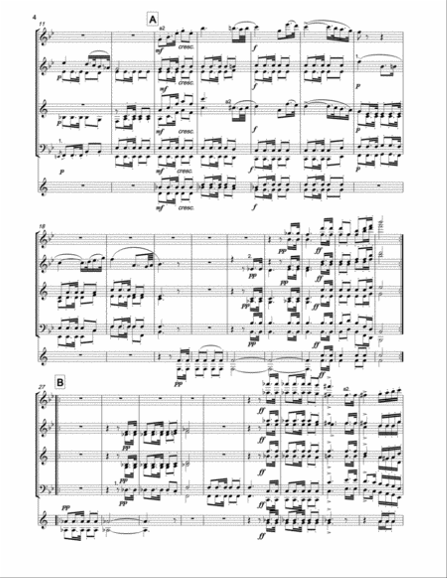 WEBER 3 Pieces for woodwind & horns Horn scores gallery preview page 3