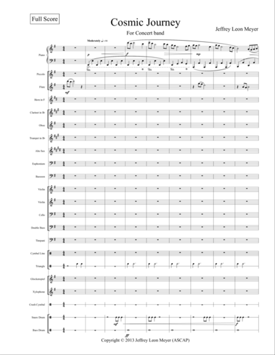 Cosmic Journey Full Orchestra scores gallery preview page 1