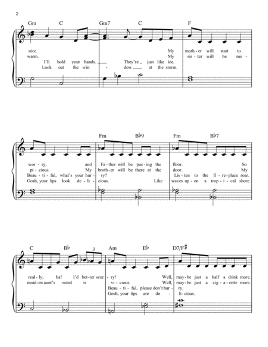Baby, It's Cold Outside Easy Piano scores gallery preview page 2