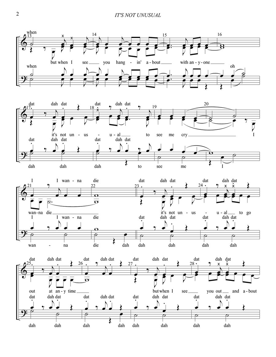 It's Not Unusual 4-Part scores gallery preview page 3