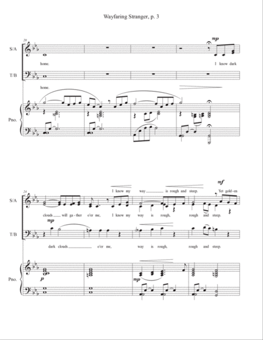 Wayfaring Stranger Wayfaring Stranger 4-Part scores gallery preview page 3