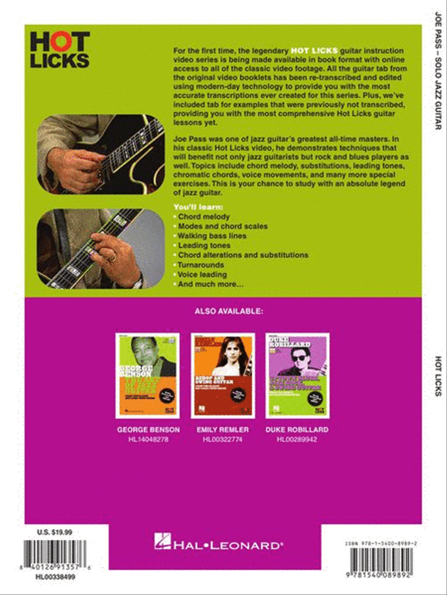 Joe Pass - Solo Jazz Guitar Book/Online Video Electric Guitar scores gallery preview page 8