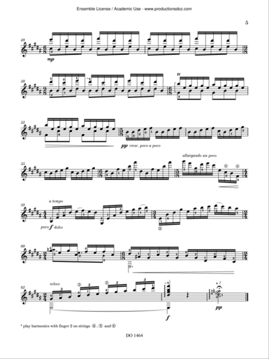 The Blue Madeleine Classical Guitar scores gallery preview page 5