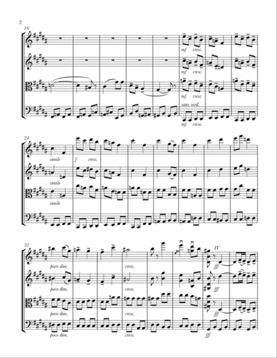Bydlo from Pictures at an Exhibition - String Quartet String Quartet scores gallery preview page 2