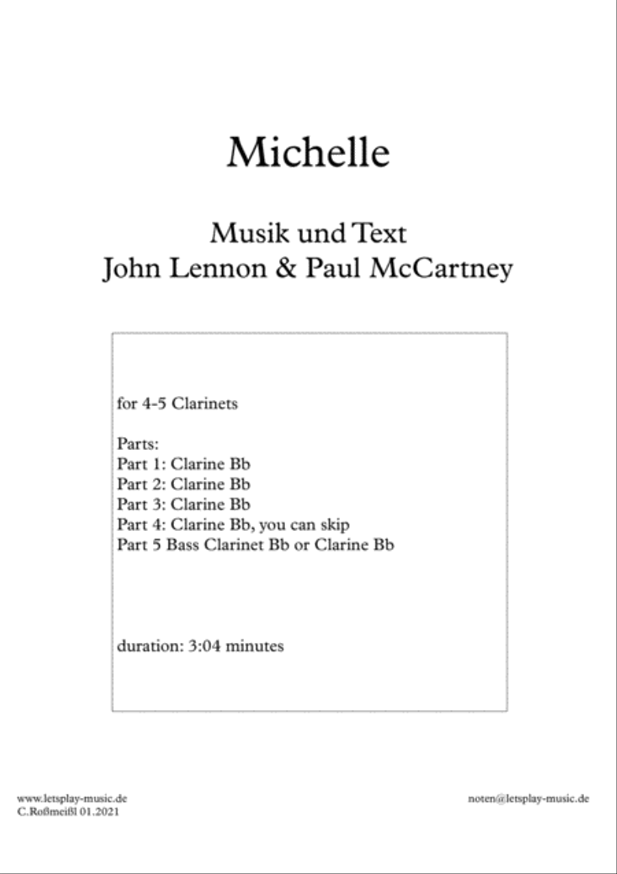 Michelle Woodwind Quintet scores gallery preview page 1