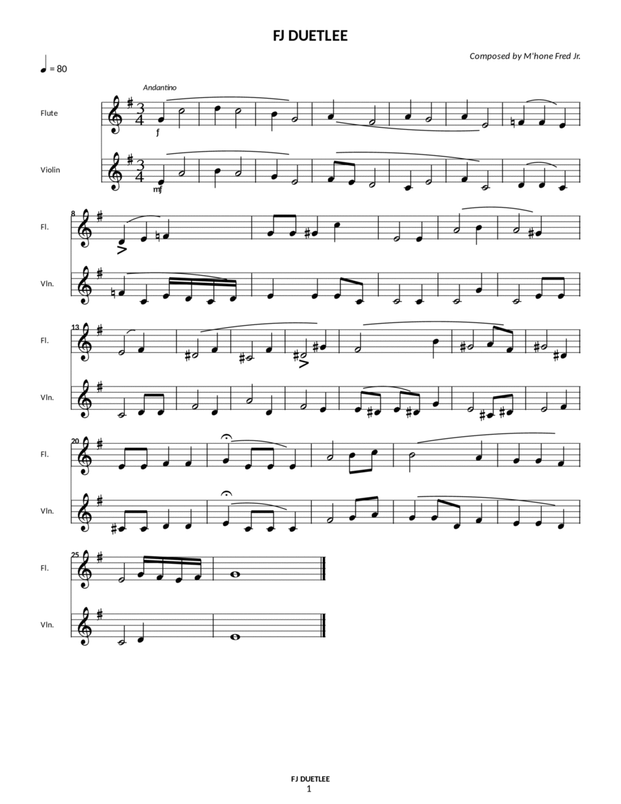 FJ DUETLEE FJ DUETLEE Set of Parts scores gallery preview page 1