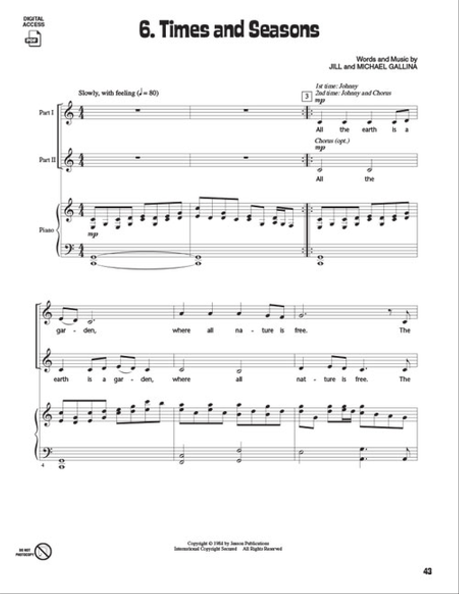 Johnny Appleseed Johnny Appleseed Choir scores gallery preview page 9