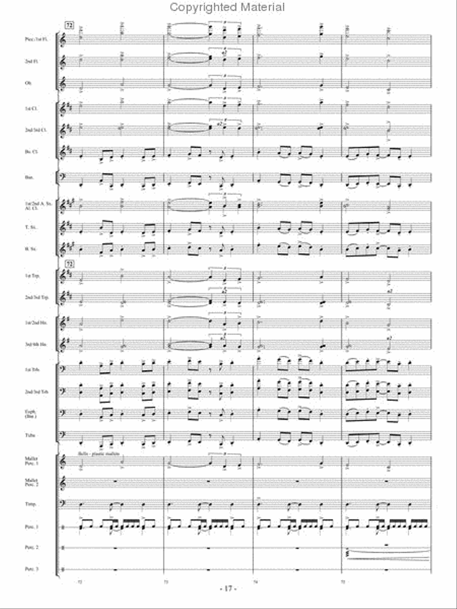 In Pursuit of Troy Concert Band - Sheet Music page 15