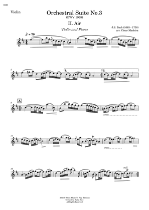 Air on G String - Violin and Piano (Individual Parts)
