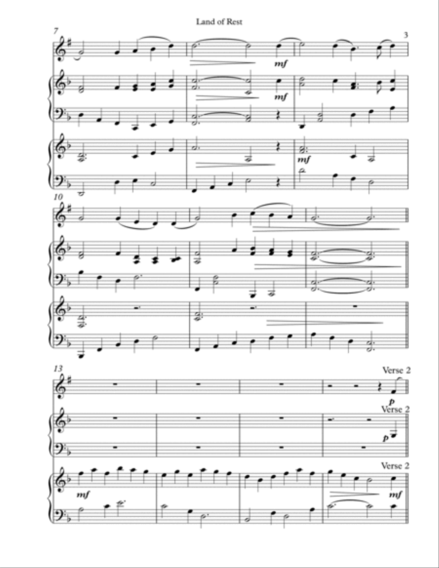 Land of Rest, Trio for Bb Trumpet, Harp, Piano image number null