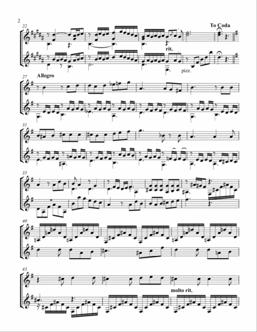 Flower Duet from Lakme Classical Guitar scores gallery preview page 2