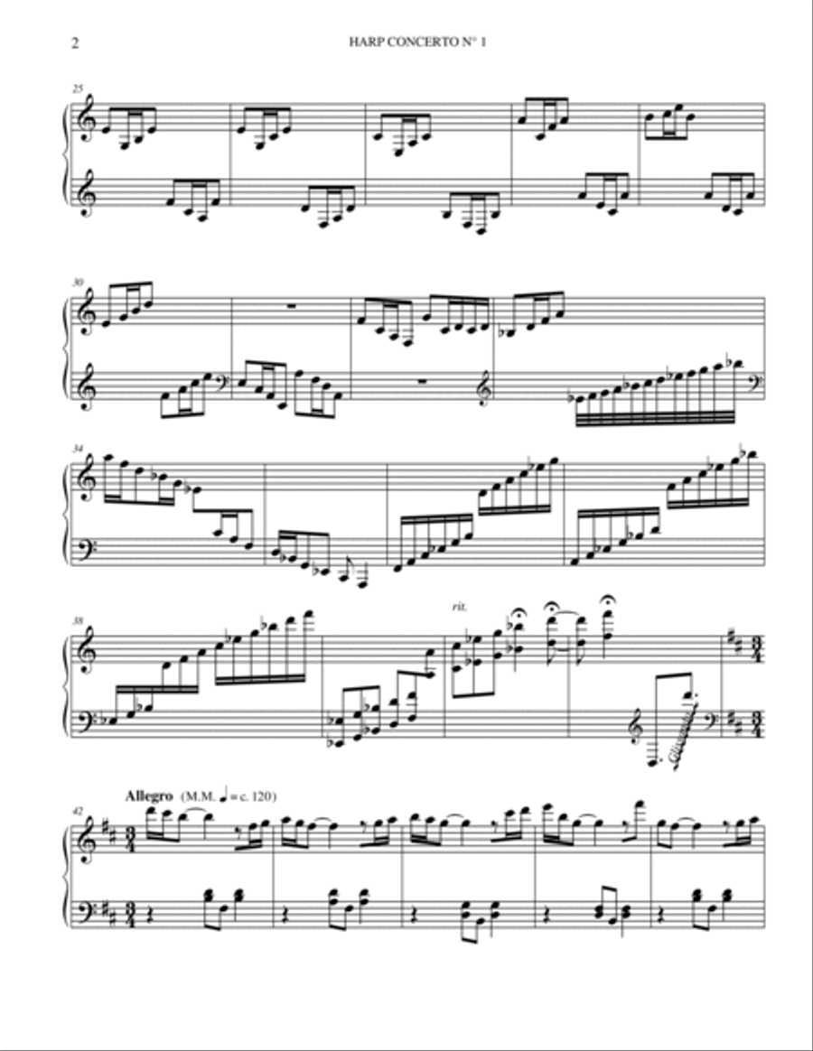 Harp concerto Harp scores gallery preview page 2