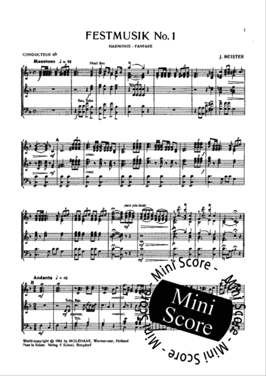 Festmusik No. 1 Concert Band scores gallery preview page 3