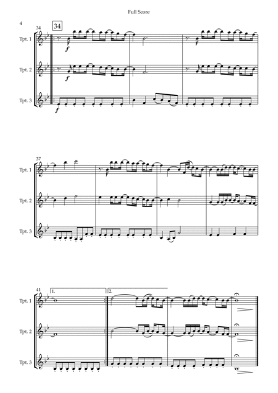 Goodness Of God Brass Trio scores gallery preview page 4