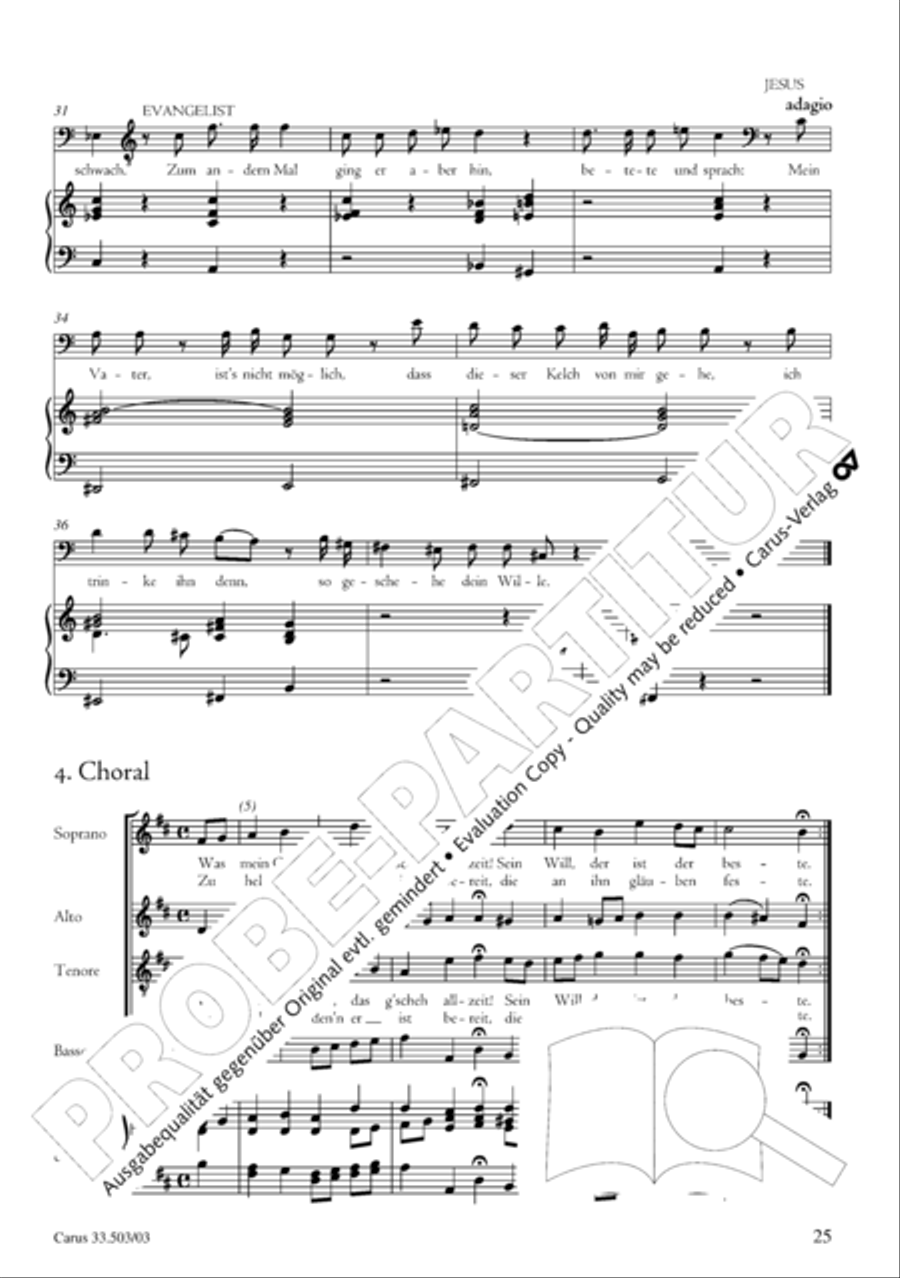 Passion according to St. Matthew (Passions-Musik nach dem Evangelisten Matthaus) SSATB scores gallery preview page 26