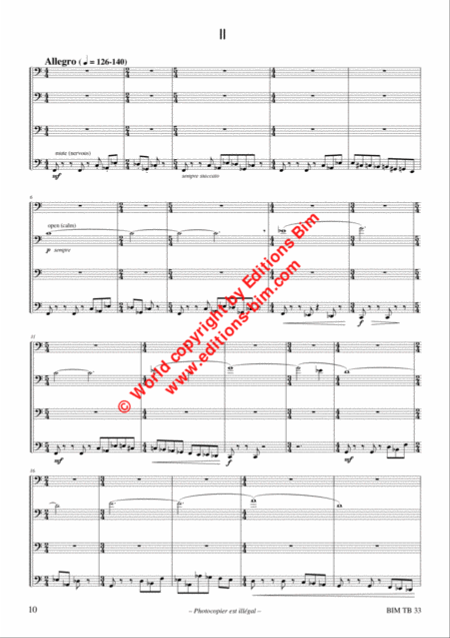 Trombone Quartet N° 1 Trombone Quartet N° 1 Trombone Quartet scores gallery preview page 5