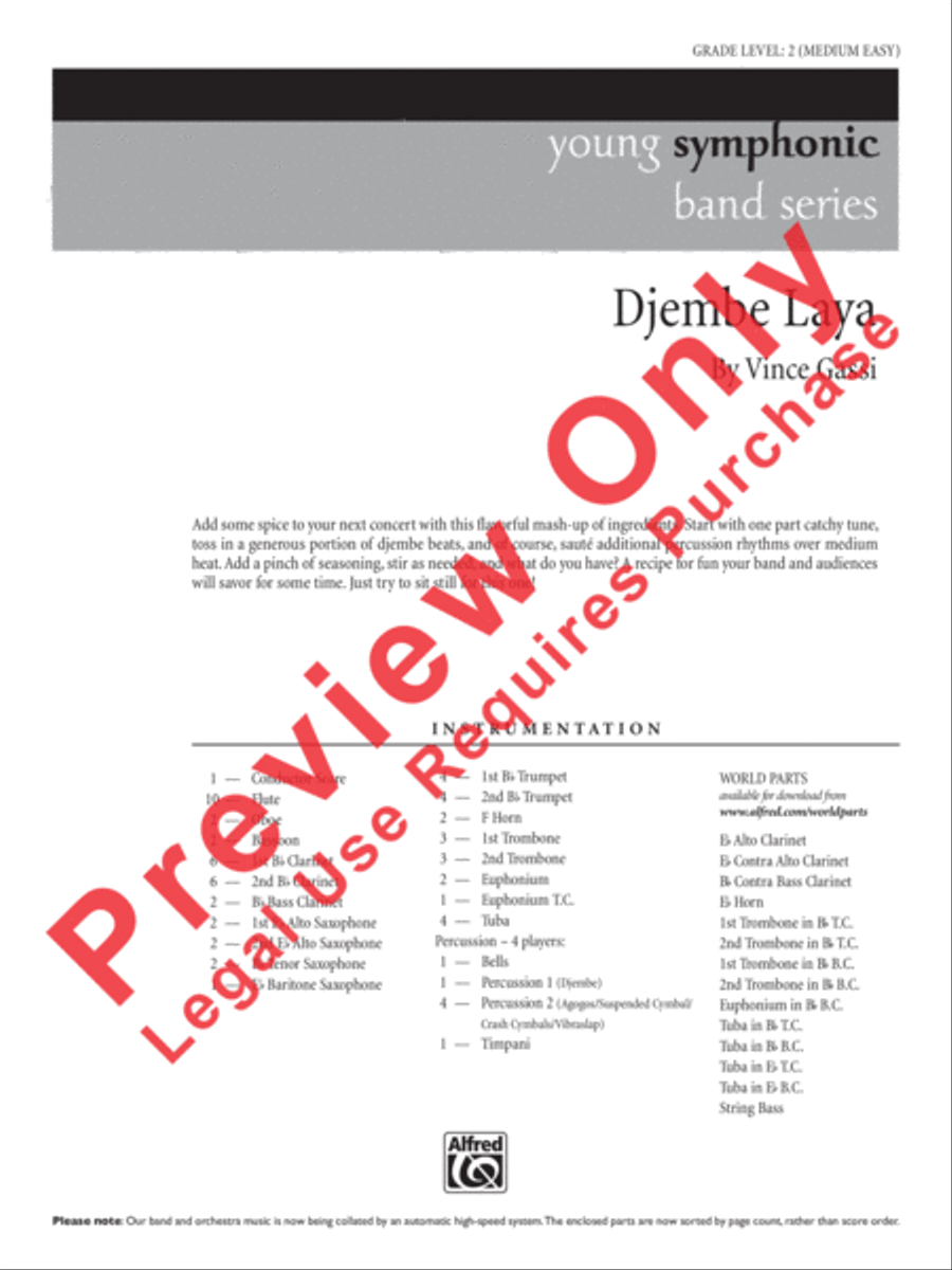 Djembe Laya Concert Band scores gallery preview page 18