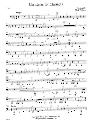 Christmas for Clarinets: Tuba