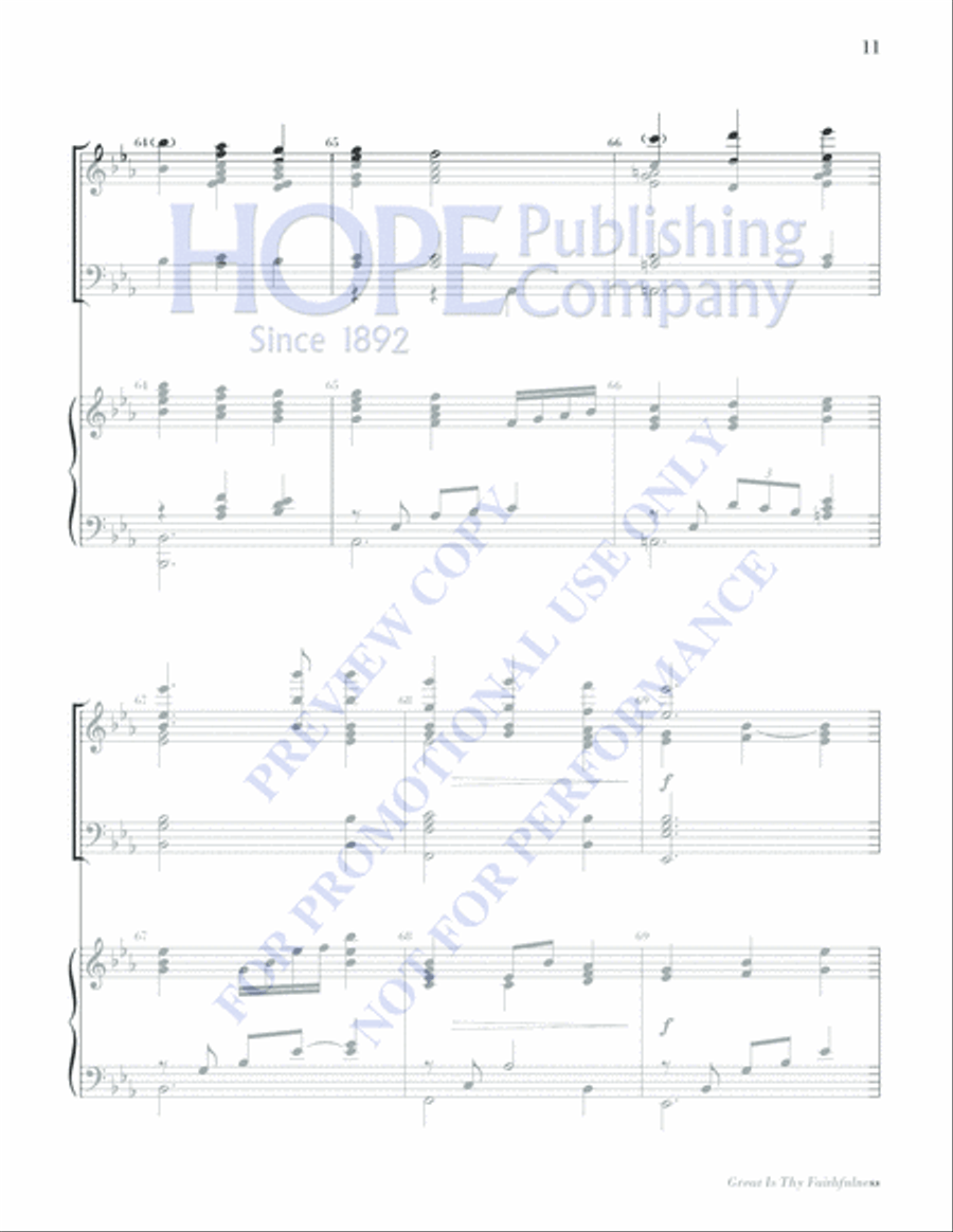 Great Is Thy Faithfulness Piano scores gallery preview page 10