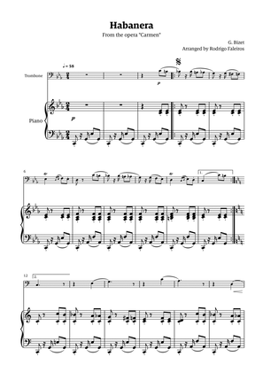 Book cover for Habanera (for solo trombone w/ piano accompaniment)