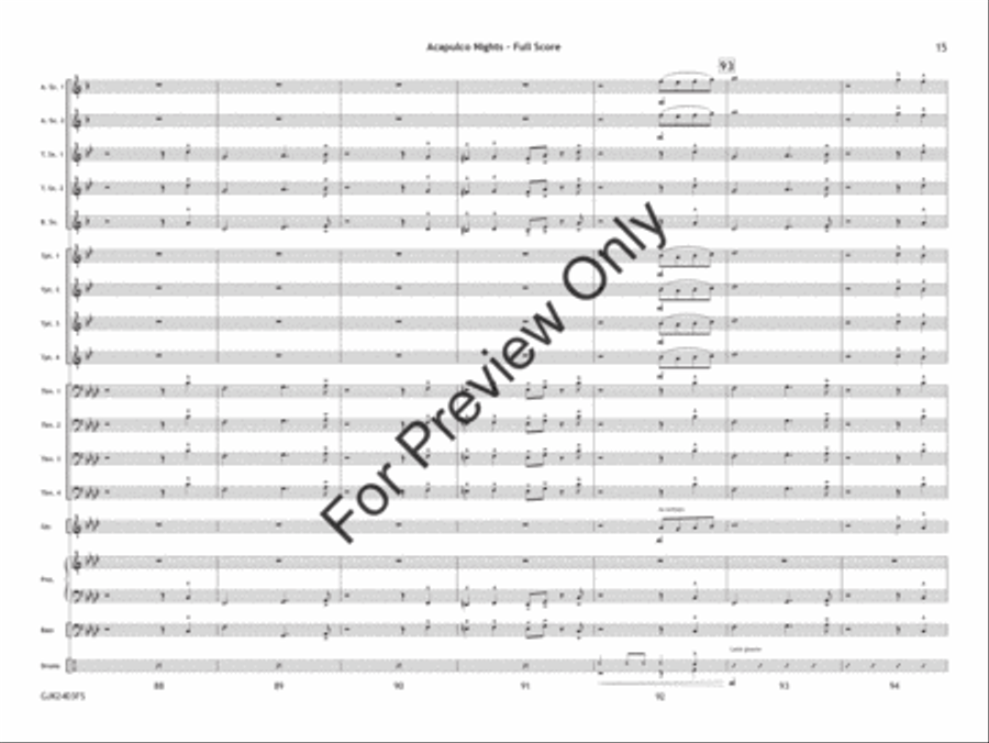 Acapulco Nights Acapulco Nights Jazz Ensemble scores gallery preview page 16